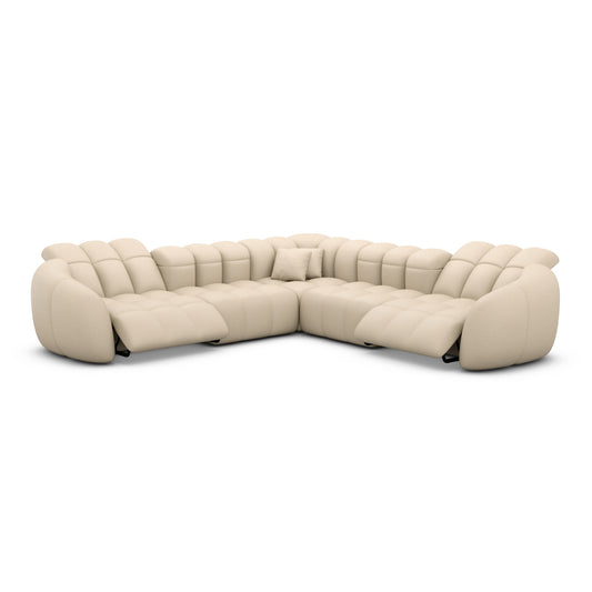 ISONA Sofá Esquinero con Función de Relajación Eléctrica