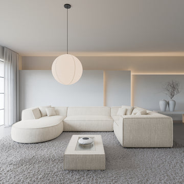 Designer-Sofa AMURE U-Form XL mit abnehmbarem Bezug