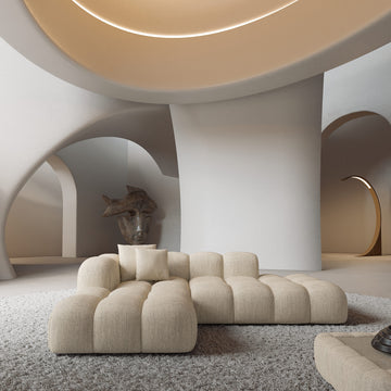Designer-Sofa NUBE L-Form Lounge mit abnehmbarem Bezug