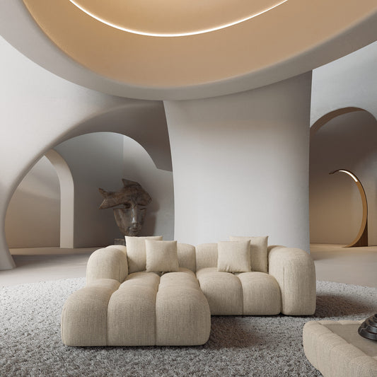 Divano di design NUBE L Form Studio con rivestimento sfoderabile