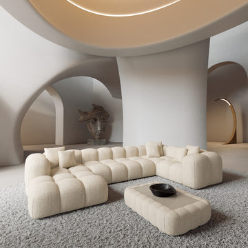 Designer Sofa NUBE U-Form XL mit abnehmbarem Bezug