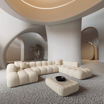 Designer-Sofa NUBE U-XXL-Form Lounge mit abnehmbarem Bezug