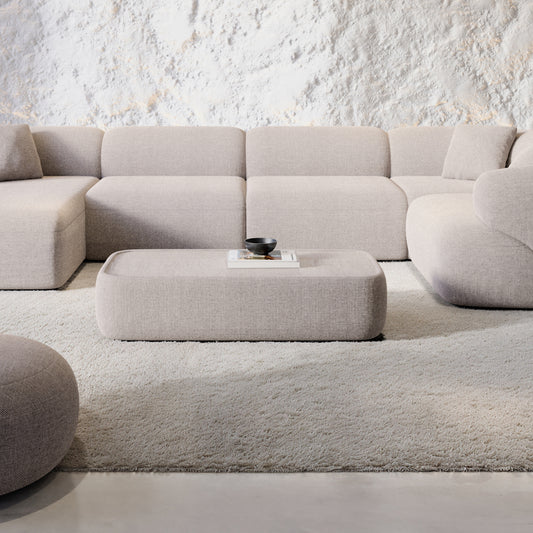 MONA LONG Coffee Table with Glass Top