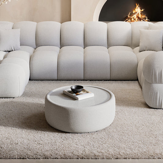 MONA ROUND Coffee Table with Glass Top