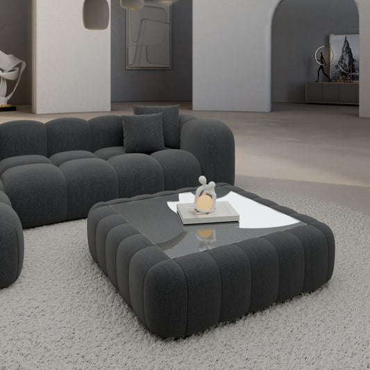 NUBE SQUARE Coffee Table with Glass Top