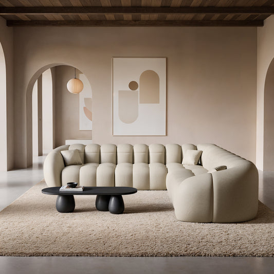 ISONA Sofá Esquinero con Función de Relajación Eléctrica