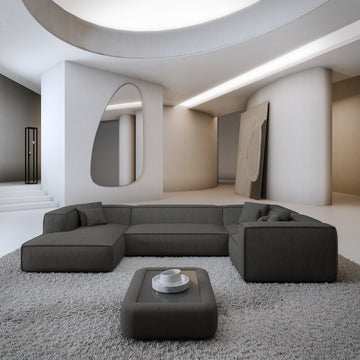 Designer-Sofa VERONA U-Form XL mit abnehmbarem Bezug