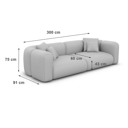 Designer Sofa BELINZONA - 4 Seater