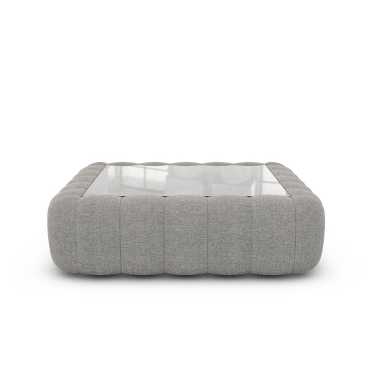 Tavolino da caffè NUBE SQUARE con piano in vetro