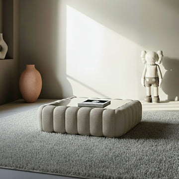 NUBE SQUARE Coffee Table with Glass Top